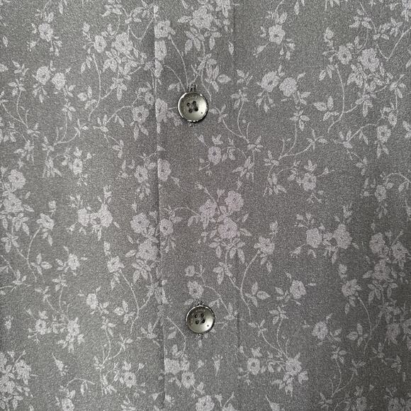 NWT Rag & Bone Mens Large Shirt Dalton Designer Button Up Black Grey Floral $248 - Picture 4 of 10